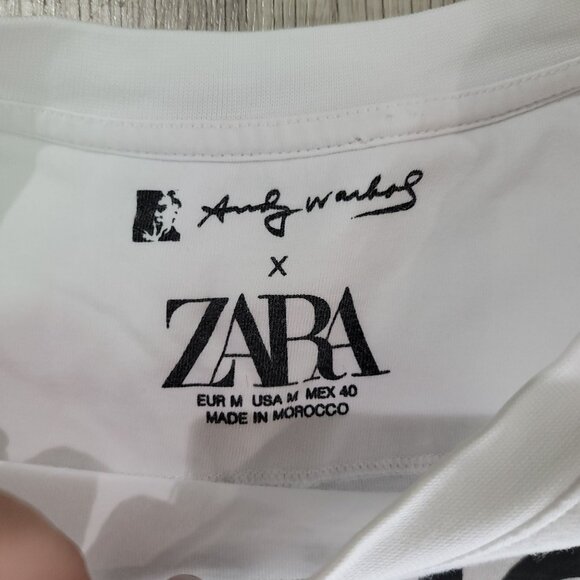 Andy Warhol x Zara Beethoven Long Sleeve cropped Tee artistic size Medium - Picture 3 of 6